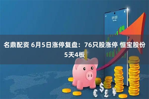 名鼎配资 6月5日涨停复盘：76只股涨停 恒宝股份5天4板