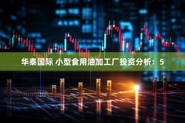 华泰国际 小型食用油加工厂投资分析：5